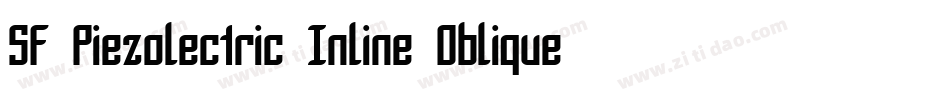 SF Piezolectric Inline Oblique字体转换